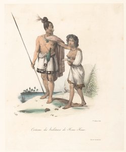 Abbigliamento degli abitanti di Houa-Houa (Nuova Zelanda) da Victor Adam