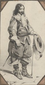 Uomo con bastone e cappello