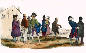 Martin, il giocatore di palla. In “Album Grotesque, Scelte di Tipi Eccezionali”, illustrazioni di Victor Adam, Parigi, circa 1850.