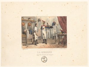 Ufficiale con borsa per cartucce (serie: Scene militari) da Victor Adam
