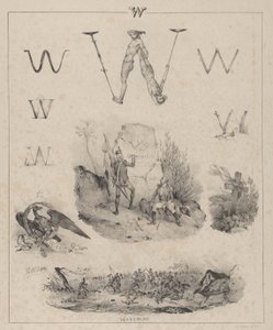 La lettera W: Washington, Wagram, Waterloo, 1833