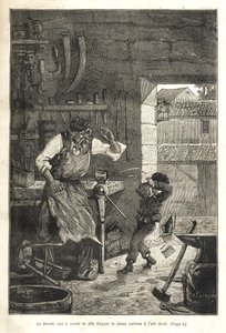 Biographie populaire illustrée de Gambetta - La lamina si ruppe e colpì il giovane spettatore in un occhio da Victor Armand Poirson