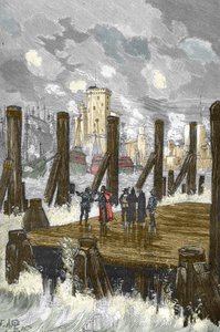 Assedio di La Rochelle (1627-1628): Il cardinale Richelieu sulla diga di La Rochelle, durante l