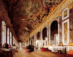 La Sala degli Specchi a Versailles usata come Ospedale Militare per Curare i Prussiani Feriti nel 1871