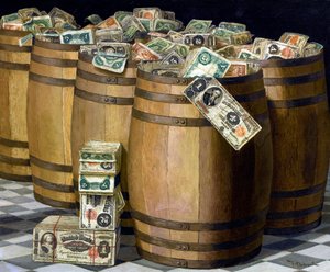 Barili di denaro da Victor Dubreuil