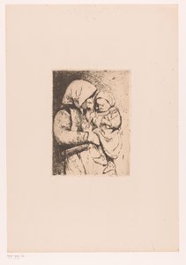 Madre con bambino in braccio da Victor Hageman