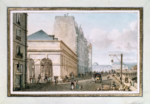 Veduta del nuovo Mercato Avicolo, situato sul Quai des Augustins vicino al Pont-Neuf, Parigi, c. 1810 da Victor Jean Nicolle