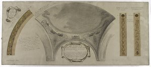 Bozzetto per la Galleria Lobau, Hôtel de Ville, Parigi: Progetto ornamentale per una cupola da Victor Jean Pierre Maziès