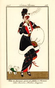 Donna in abito ornato di zibellino ed ermellino da Victor Lhuer