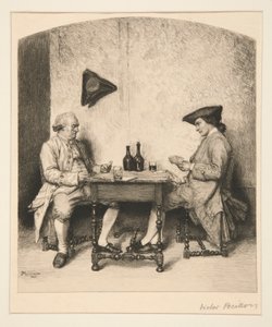 Una partita a carte da Victor Louis Focillon
