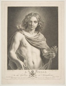 Apollo con un mantello e un ramo di alloro e violino, 1784 da Victor Marie Picot