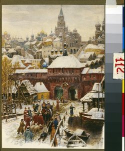 Mosca nel XVII secolo da Victor Mikhailovich Vasnetsov