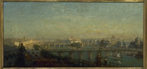 Parigi dal lato del levante: vista dai tetti del Louvre, nel 1856 da Victor Navlet