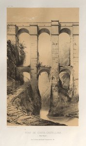 Architettura Pittoresca o Monumenti del XV e XVI Secolo: Castelli di Francia del XV e XVI Secolo: Tav. 50, Ponte di Civita-Castellana (Stati Romani) da Victor Petit