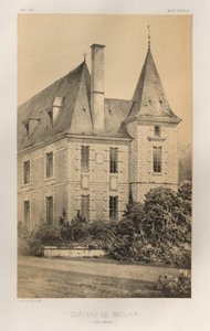 Architettura Pittoresca o Monumenti del XV e XVI Secolo: Castelli di Francia del XV e XVI Secolo: Tav. 59, Castello di Baclair (Seine inférieure)