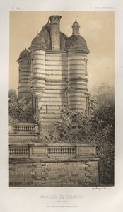 Architettura Pittoresca o Monumenti del XV e XVI Secolo: Castelli di Francia del XV e XVI Secolo: Tav. 76, Padiglione di Chaumont (Saône et Loire) da Victor Petit