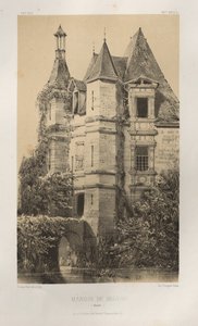 Architettura pittoresca o monumenti dei secoli XV e XVI: Castelli di Francia dei secoli XV e XVI: Tav. 78, Manoir de Belvau (Corrèze) da Victor Petit