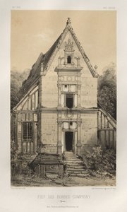 Architettura pittoresca o monumenti dei secoli XV e XVI: Castelli di Francia dei secoli XV e XVI: Tav. 81, Feudo Des Bordes-Compigny (Yonne) da Victor Petit