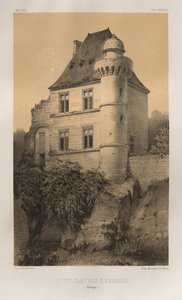 Architettura pittoresca o monumenti dei secoli XV e XVI: Castelli di Francia dei secoli XV e XVI: Tav. 84, Piccolo Castello di Exideuil (Dordogne) da Victor Petit