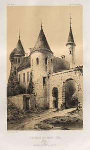 Architettura pittoresca o monumenti dei secoli XV e XVI: Castelli di Francia dei secoli XV e XVI: Tav. 89, Castello di Vaumissel (Calvados) da Victor Petit