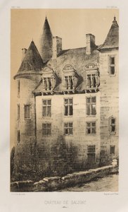 Architettura pittoresca o monumenti dei secoli XV e XVI: Castelli di Francia dei secoli XV e XVI: Tav. 100, Castello di Saligny (Alliers) da Victor Petit
