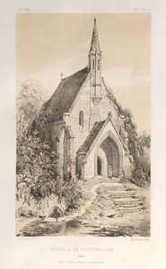 Architettura Pittoresca o Monumenti del XV e XVI Secolo: Castelli di Francia del XV e XVI Secolo: Pl.22, Cappella di Fontaine-Jean (Loiret) da Victor Petit