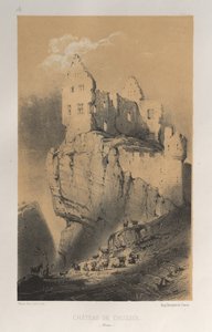 Architettura Pittoresca o Monumenti del XV e XVI Secolo: Castelli di Francia del XV e XVI Secolo: Pl. 30, Castello di Crussol (Drome) da Victor Petit
