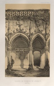 Architettura Pittoresca o Monumenti del XV e XVI Secolo: Castelli di Francia del XV e XVI Secolo: Tav. 41, Galleria del Castello di Jouancy (Saone et Loire) da Victor Petit