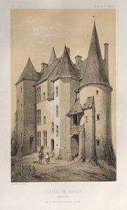 Architettura Pittoresca o Monumenti del XV e XVI Secolo: Castelli di Francia del XV e XVI Secolo: Tav. 45, Castello di Chassy (Saône et Loire) da Victor Petit