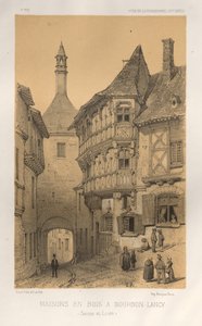 Architettura Pittoresca o Monumenti del XV e XVI Secolo: Castelli di Francia del XV e XVI Secolo: Tav. 5, Casa in Legno a Bourbon-Lancy (Saône et Loire) da Victor Petit