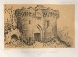 ...Pl.6, Antica Porta del Castello di Malmort Correze, 1860 da Victor Petit