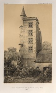 ...Pl. 44, Tour Du Prieuré De St. Nicolas-Au-Bois Aisne, 1860 da Victor Petit