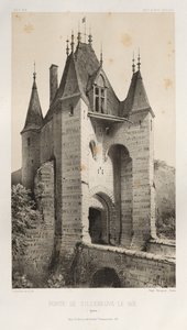 Pl. 95, Porta di Villeneuve-Le-Roi Yonne, 1860 da Victor Petit