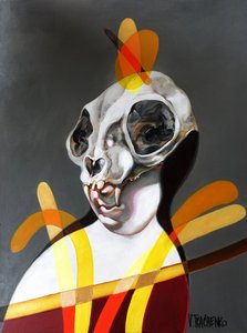 Figura astratta di un teschio
