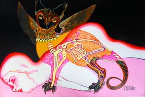 Sogno surreale di una creatura simile a un pipistrello da Victor Tkachenko