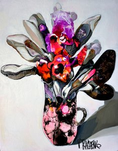 Fiori astratti dai colori vivaci
