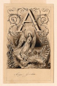 Progetto per la lettera A di un abbecedario: Angelo custode da Victor Vincent Adam