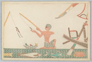 Il piccolo pesce e il pescatore, illustrazione per Le favole di Esopo