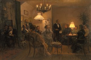 Una festa serale a casa dell