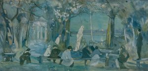 Scenografia per il dramma Il gabbiano di A. Chekhov da Viktor Andreyevich Simov