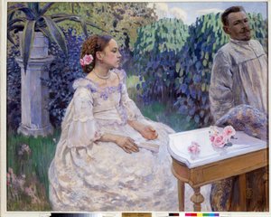Autoritratto con la sorella da Viktor Elpidiforovich Borisov Musatov