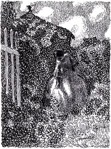 Al padiglione del giardino. Rivista simbolista Vesy The Balance, 1905 da Viktor Elpidiforovich Borisov Musatov