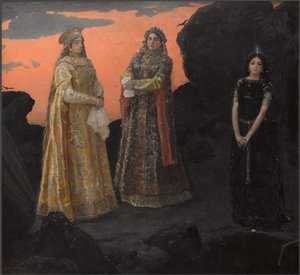 Tre regine del regno sotterraneo, 1879 da Viktor Mikhaylovich Vasnetsov