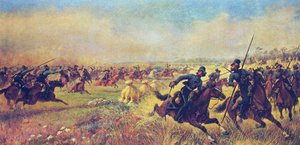La battaglia di Mir del 9 luglio 1812, 1912 da Viktor Viketyevich Masurovsky