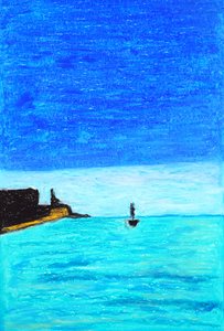 Panorama marino in blu vivace da Viktoriia Saunina