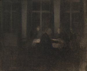 Sera nel salotto da Vilhelm Hammershøi