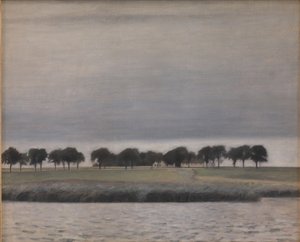 Studio preliminare per "Solregn. Gentofte Sø" da Vilhelm Hammershøi