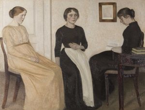 Tre giovani donne da Vilhelm Hammershøi