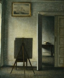 Un interno con il cavalletto dell