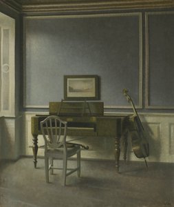 Interno. La Sala della Musica, Strandgade 30 da Vilhelm Hammershøi